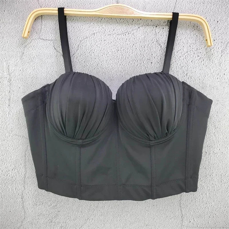 Visivane Sexy Club Cropped Shirt Woman Clothes Camis Shaper Tank Top Women Corset Blusas Roupas Femininas Bra Ladies Tops y2k