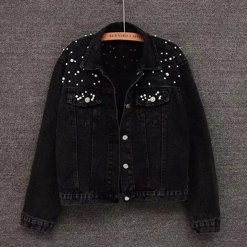 Denim Coat Women Denim Coat Turn Down Collar Single Breasted Full Sleeve Jackets Loose Casual Regular Short Jacket 2024