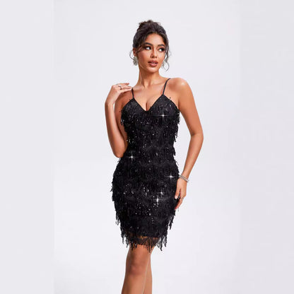 Sequin Tassel Party Dress