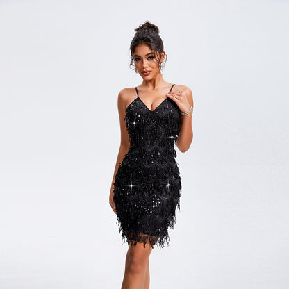 Sequin Tassel Party Dress
