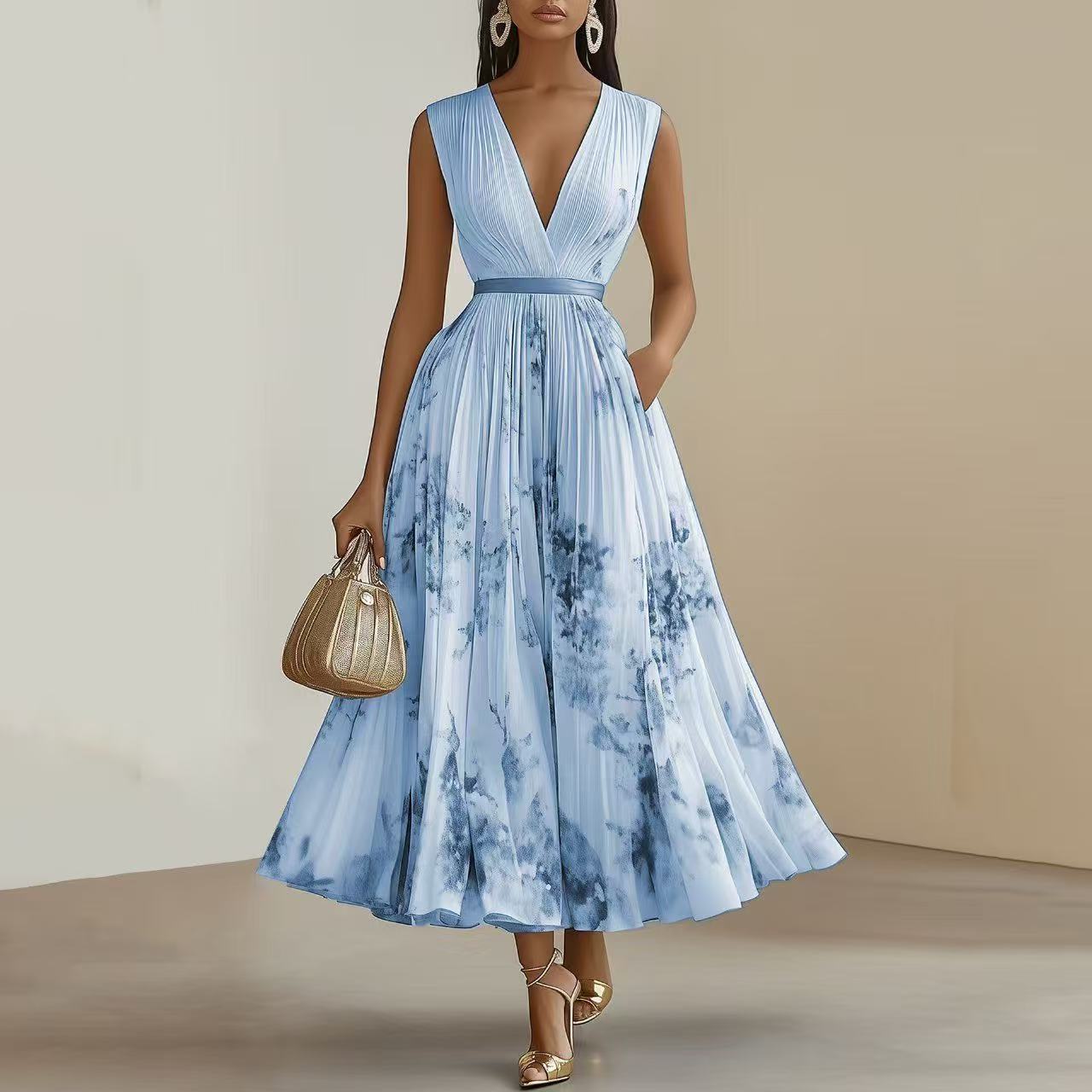 Printed Sleeveless Dress