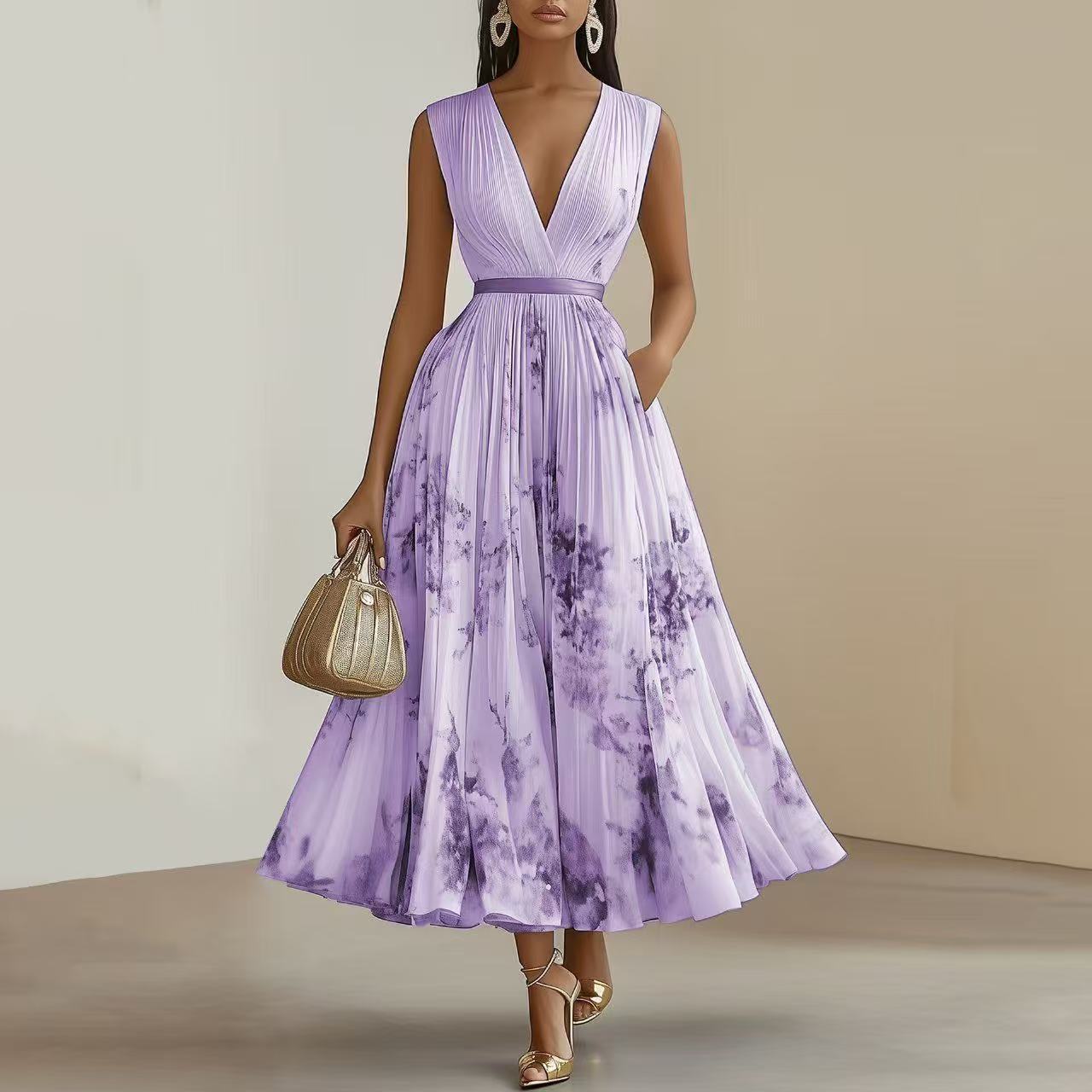 Printed Sleeveless Dress