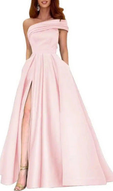 One Shoulder Satin Tutu Dress