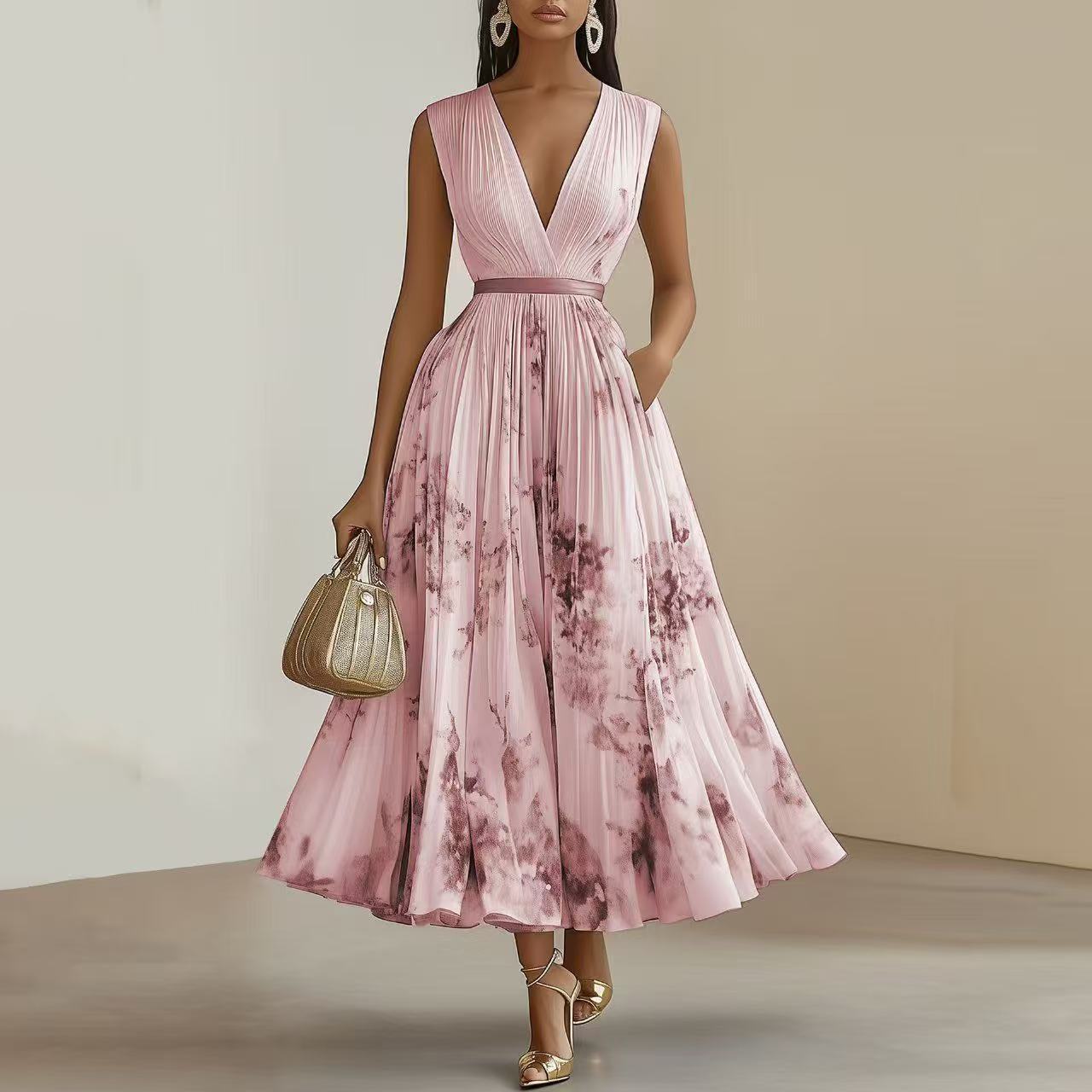 Printed Sleeveless Dress
