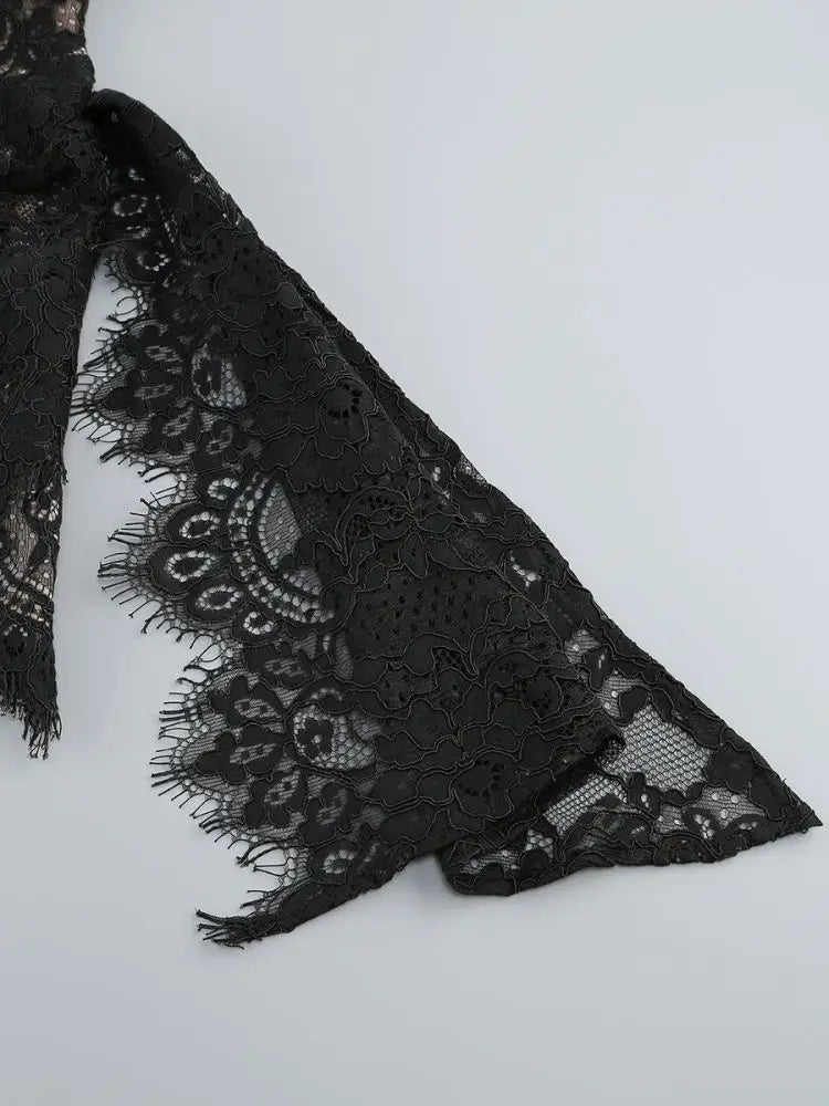 TARUXY Sexy Lace See-through Patchwork Corset Dress Female Bodycon Elegant Party MIrrgualr Mini Dress Women Tube Top Dress New