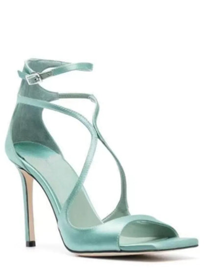 2026Ladies' Summer New Fashionable High-heeled Open Toed Sandals Square Toe Party Sexy 34-43Large Women's Shoes