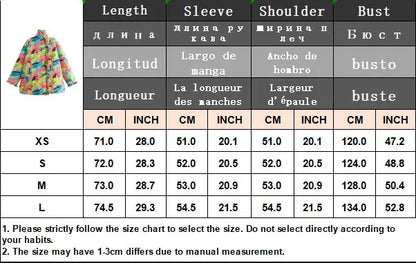 HH Floral Print Jacket For Women Autumn Quilted Reversible Cotton Coat Cardigan Long Sleeve Jackets Elegant Woman Streetwear