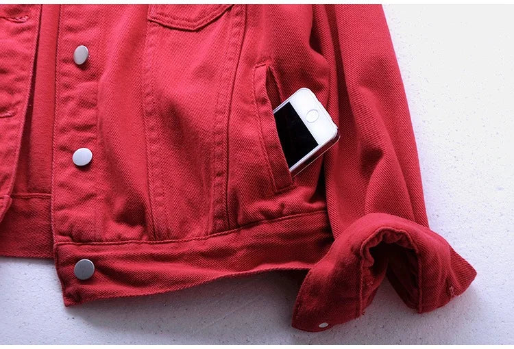 Classic Denim Jacket Women Jeans 2023 Jean Boyfriend Jackets for Women Oversize Loose Coat Veste Femme Purple White Yellow Mujer