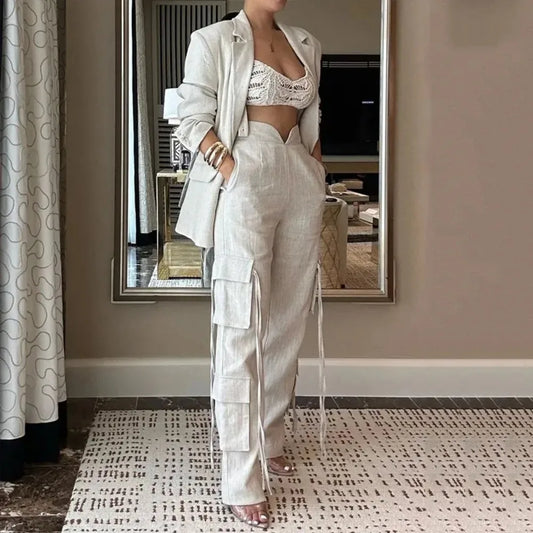 Women's Set, Casual and Fashionable Street Spicy Girl Top and Pants Set, Summer New Style