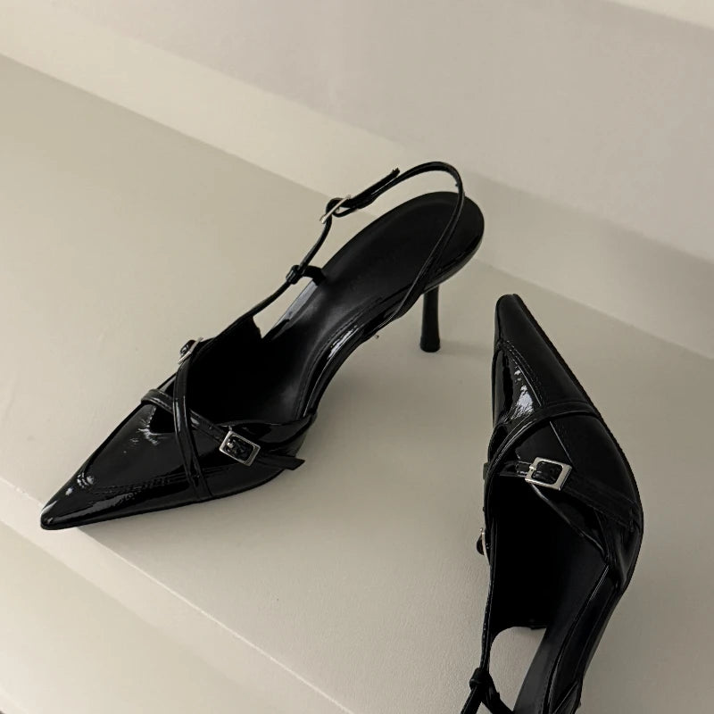 2026Summer New Luxury Women's Sandals Fashionable Color Block Stiletto Sandals Elegant Dress Party Open-Heel Women's High Heels