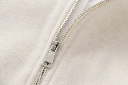 MUJER 2025 Fleece Bomber Jackets for Women Soft Zipper Woman's Sports Jacket Long Sleeve Cropped Jacket Women Coats Outerwears