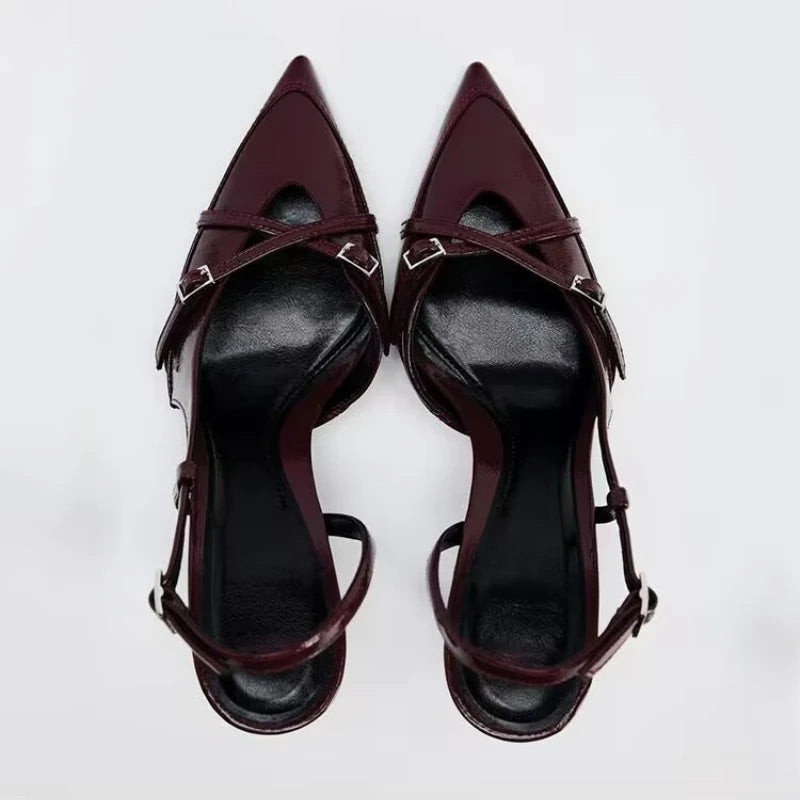 2026Summer New Luxury Women's Sandals Fashionable Color Block Stiletto Sandals Elegant Dress Party Open-Heel Women's High Heels