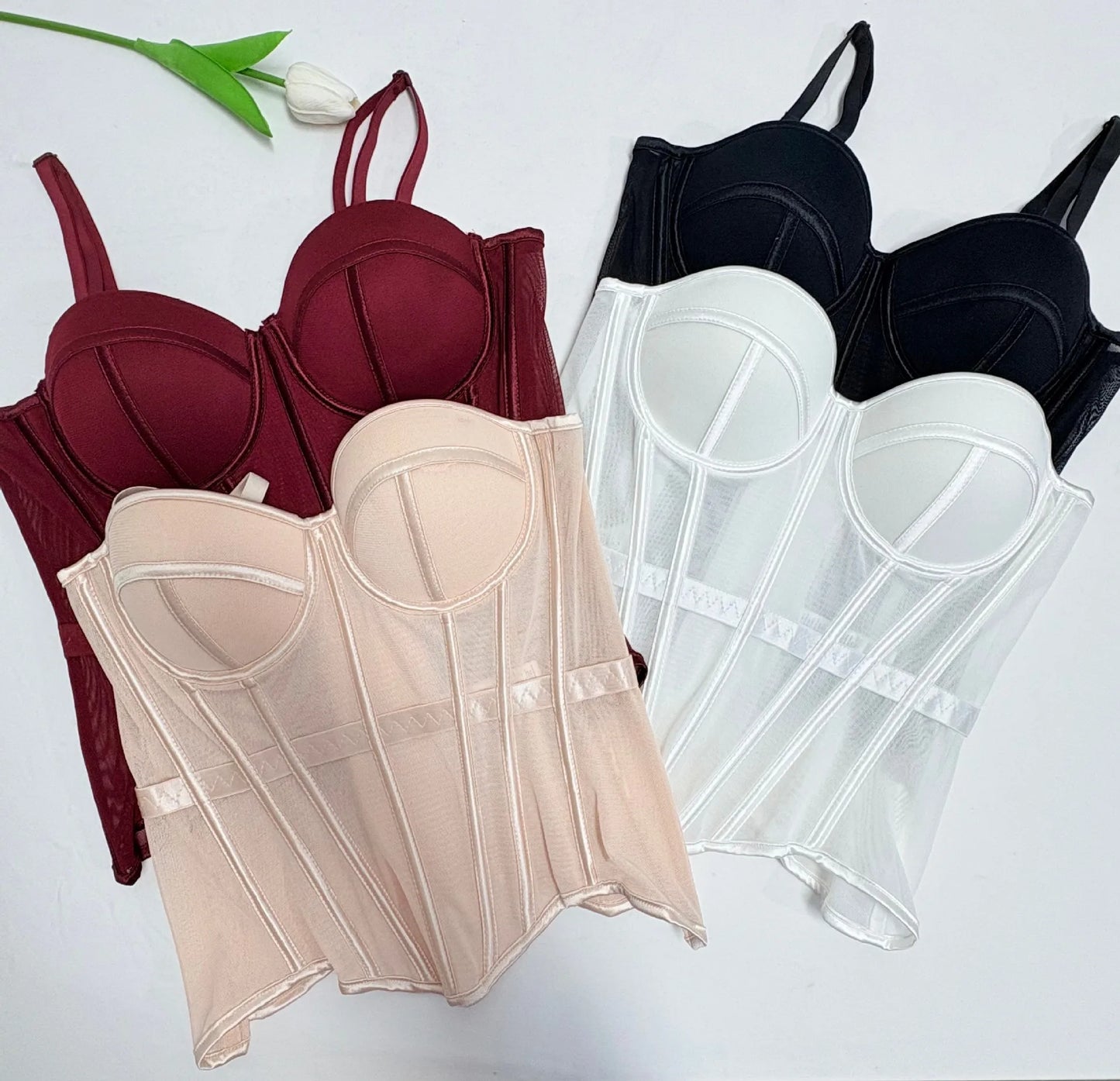 Floral Lace Lady Bustier Elegant Shaping Sexy Lace Women Corset Girls Slim Evening Wear Crops Lady Short Sweet Body Shaper Top