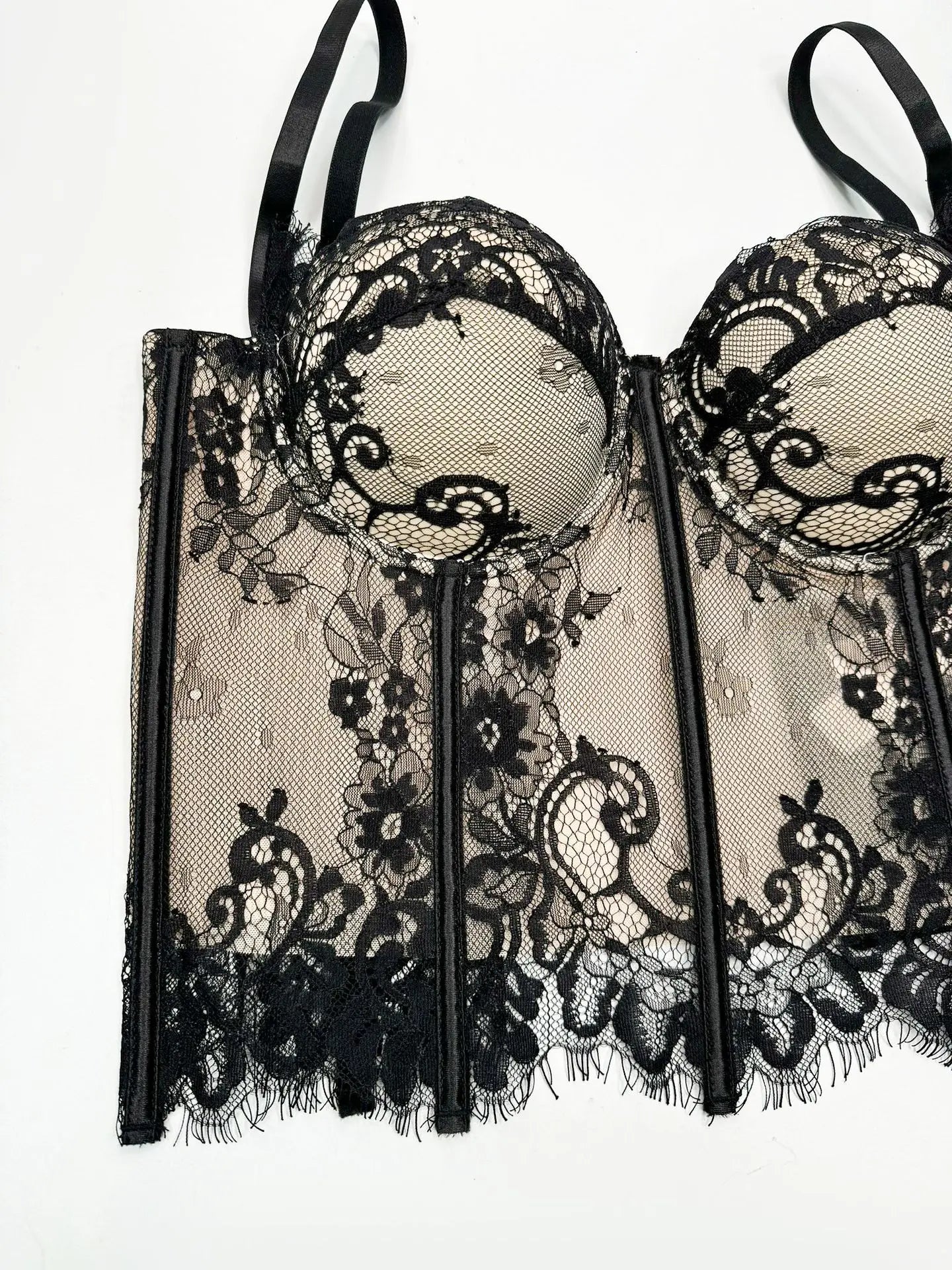 Transparent Mesh Sexy Waisted Lady Corset Elegant Shaping Women Bustier Girls Slim Evening Wear Crops Top Lady Short Body Shaper