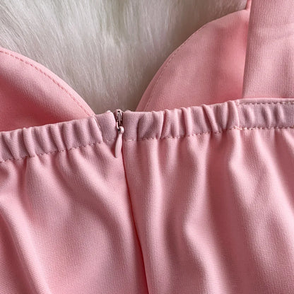 Chic V-neck  Ruched slim off shoulder  A-line High Waist Evening Party dress Women High Street ceremony dresses