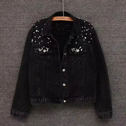 Denim Coat Women Denim Coat Turn Down Collar Single Breasted Full Sleeve Jackets Loose Casual Regular Short Jacket 2024