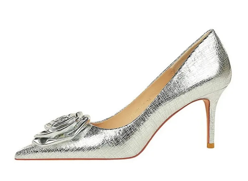 Luxury Designer Women Shoes New Fashion Patent Leather Pointed Tip High Heels for Woman Elegant France Casual Shoe Zapatos Mujer