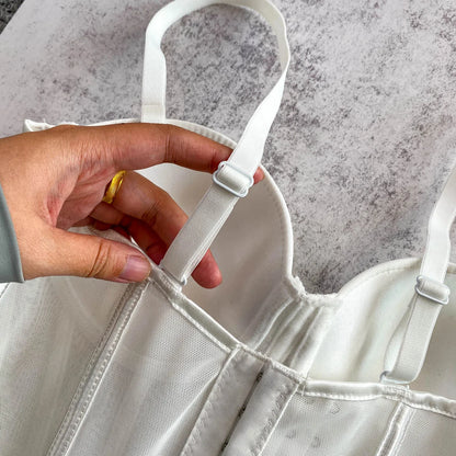 Transparent Mesh Sexy Waisted Lady Corset Elegant Shaping Women Bustier Girls Slim Evening Wear Crops Top Lady Short Body Shaper