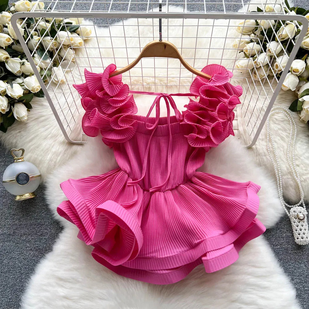 Sexy Drawstring Casual Blouses for Women Almighty Summer Short Sleeve Solid Colours Femme Shirts Tops Chic Ruffles Woman Blusas