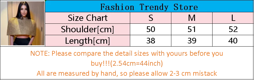 Women Elegant Gold Sparkle Capelet Top Shiny Tweed Shoulder Wrap Turtleneck Short Cloak New Lady Evening Club Party Tops 2026