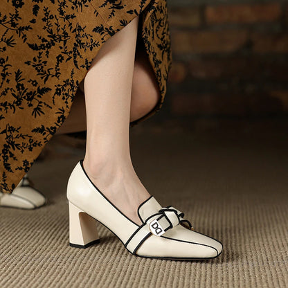Dilalula 2025 French Style Genuine Leather Sandals Women Covered Toe Butterfly Knot Party Dating Sandals Office Ladies Pumps
