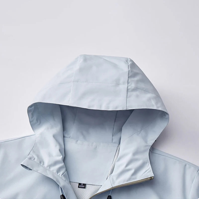 JNLN Unisex Rain Coat Hiking Camping Trekking Mountaineering Waterproof Jackets Men Women Outdoor Sporty Windproof Windbreaker