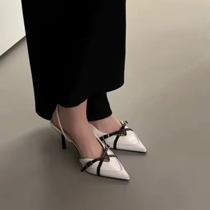 2026Summer New Luxury Women's Sandals Fashionable Color Block Stiletto Sandals Elegant Dress Party Open-Heel Women's High Heels