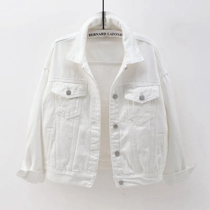 Classic Denim Jacket Women Jeans 2023 Jean Boyfriend Jackets for Women Oversize Loose Coat Veste Femme Purple White Yellow Mujer