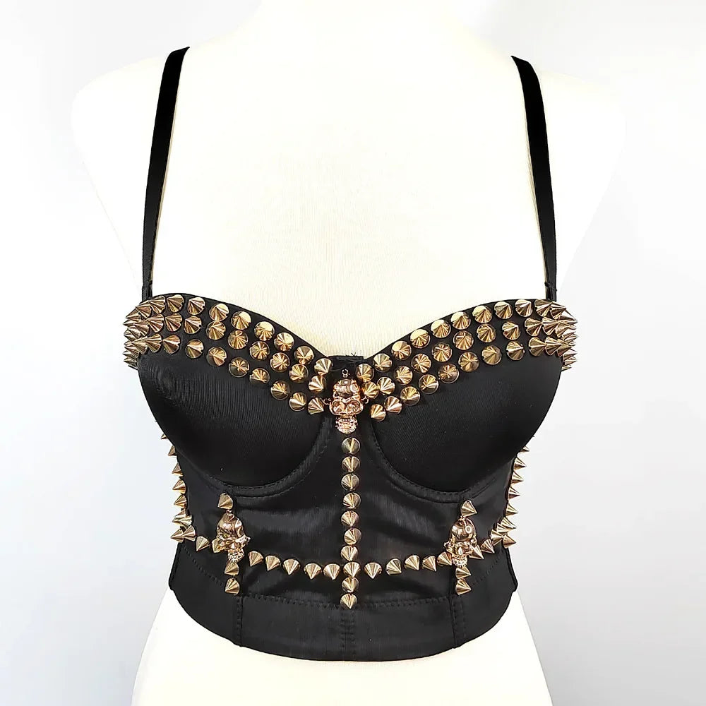 Women Tank Tops Sexy Sequined Diamond Bra Woman Clothes Push Up Bustier Club y2k Crop Top Party Ladies Corset Blusas Ropa Mujer