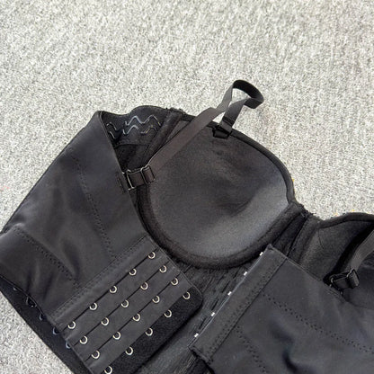 Sexy Club Dancing Csole Diamond Embellied ort Vest Inner Wear Outerwear Trendy Fibone Bra Top Women's Vest
