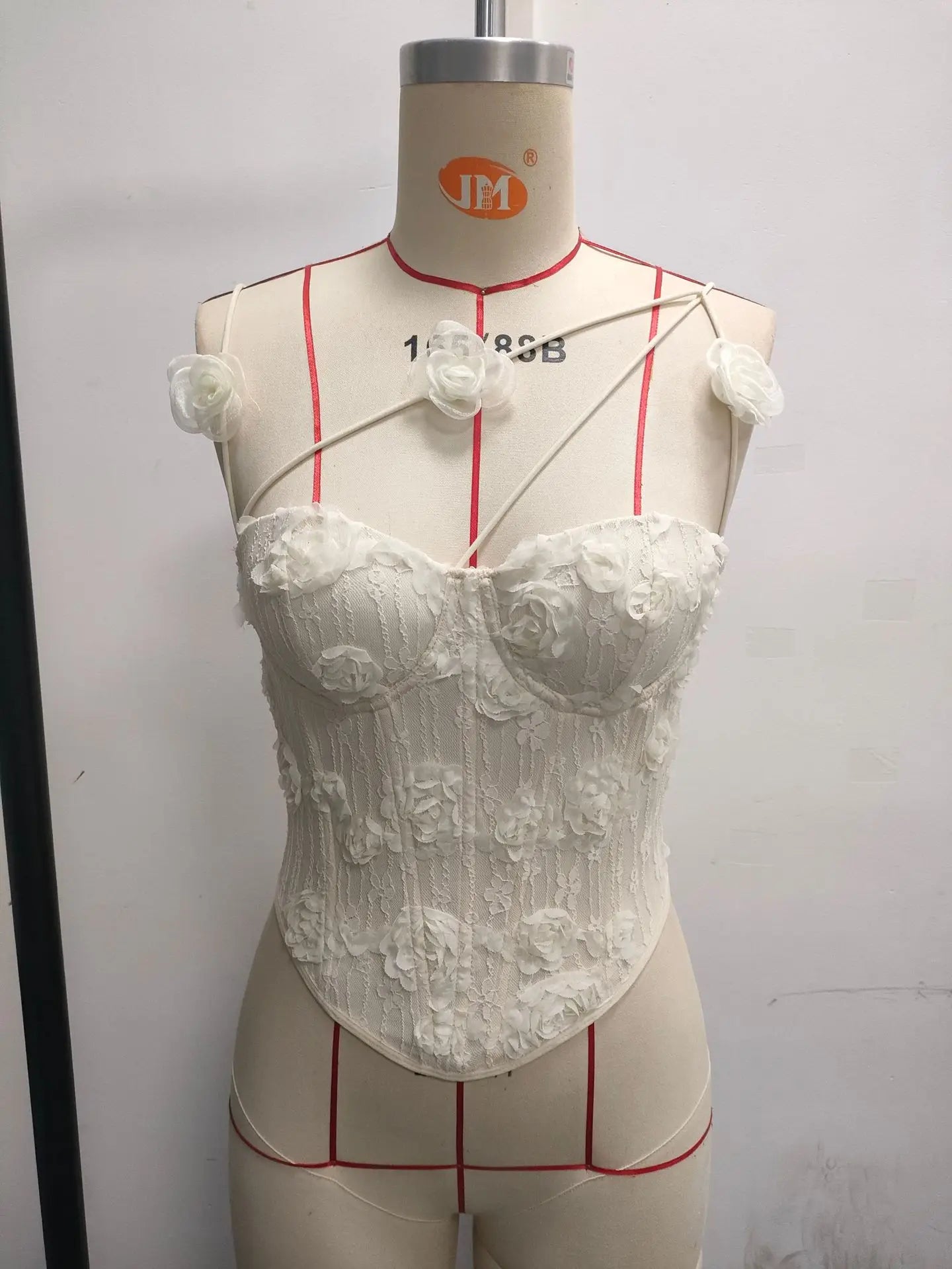 SINGREINY 3D Floral Jacquard Beach Party Tank Top Fashion Women Corset Embroidery Camisole French Hot Girl Vacation Y2K Slim Top