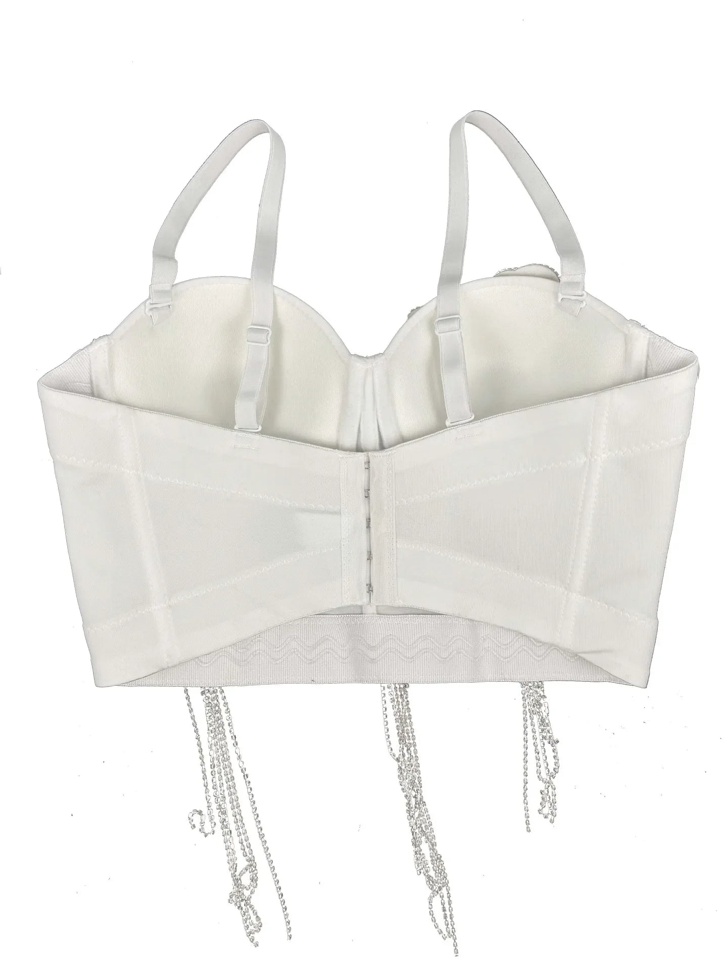 Fashion Women Diamonds Embroidery Flowers Tassel Bustier Corset Crop Tops To Wear suspender vest