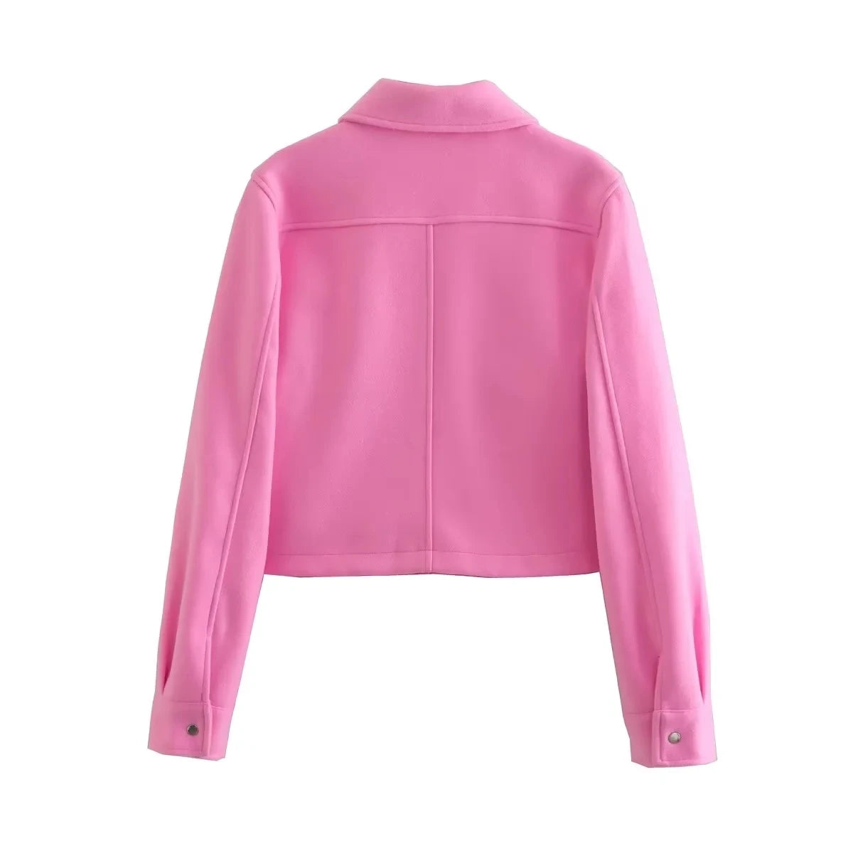 HH Jackets For Womens Autumn Fashion Solid Front Pockets Button Long Sleeve Jacket Elegant Woman Casual Outerwear Coat