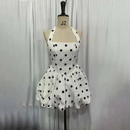 Townlike Waist Wrap A-line Ball Gown Dress Women Halter Mini 2025 Spring Summer Dress Nightclub Sexy Party Dresses