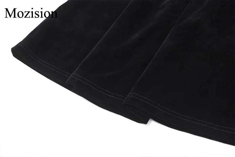 Mozision Strapless Backless Sexy Mini Dress Women Fashion With Zipper Off-shoulder Sleeveless A-line Bodycon Club Party Dress