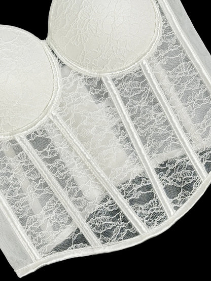 Floral Lace Lady Bustier Elegant Shaping Sexy Lace Women Corset Girls Slim Evening Wear Crops Lady Short Sweet Body Shaper Top