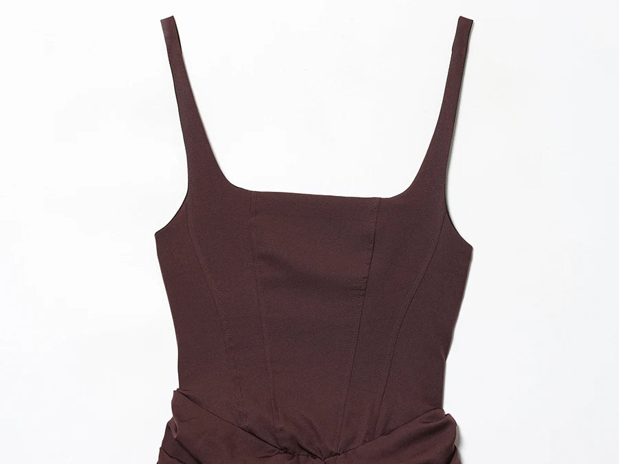 French Style Women Ruched Short Dress Fashion Summer Party Evening Gown Spaghetti Strap Bodycon Sexy Bandage Corset Mini Dress