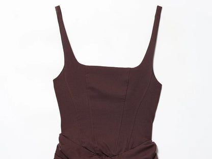 French Style Women Ruched Short Dress Fashion Summer Party Evening Gown Spaghetti Strap Bodycon Sexy Bandage Corset Mini Dress