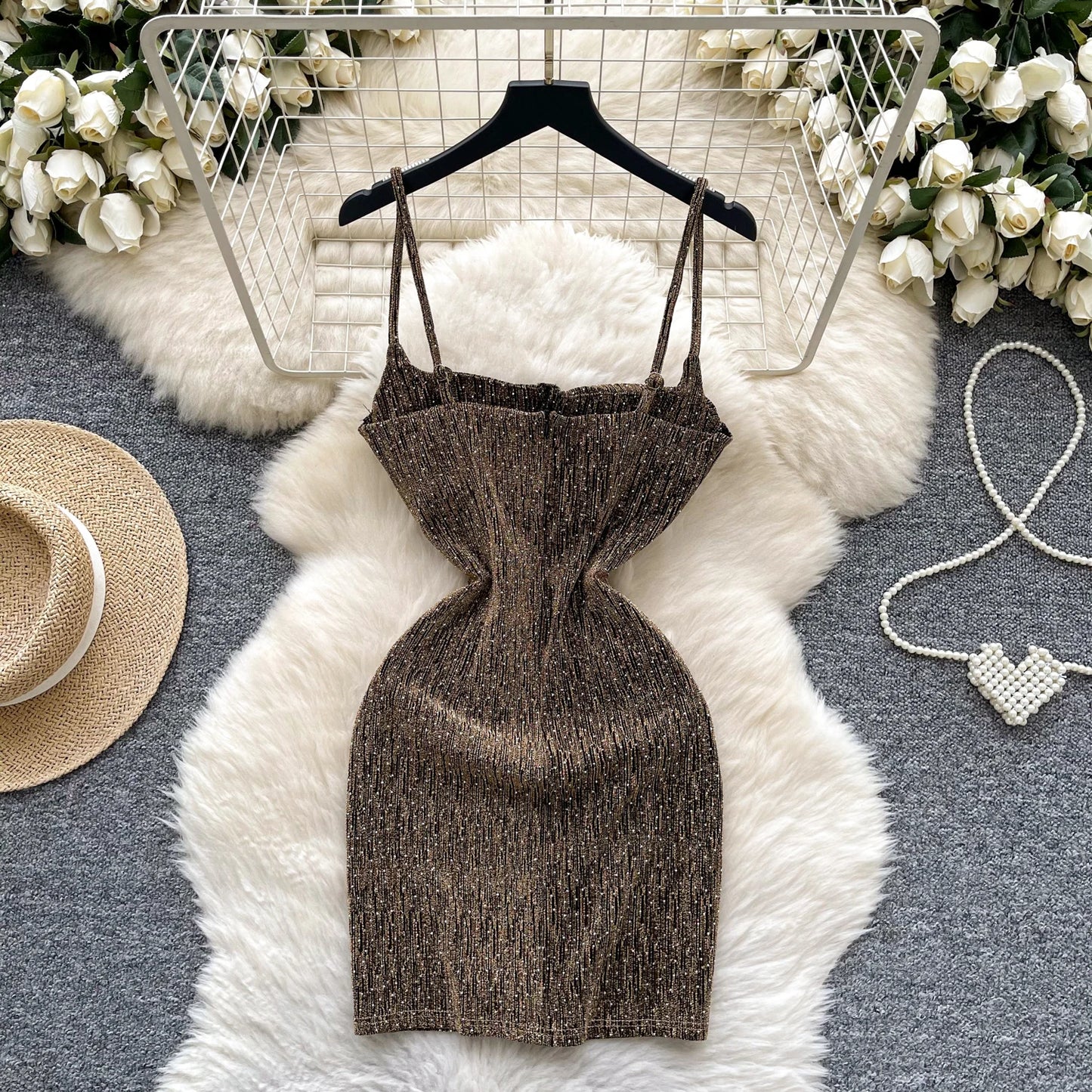 Sexy sleeveless glitter Backless Off Shoulder Fashion Birthday Party Evening Vestido Women Goth Slim Summer Hip Wrap Dress