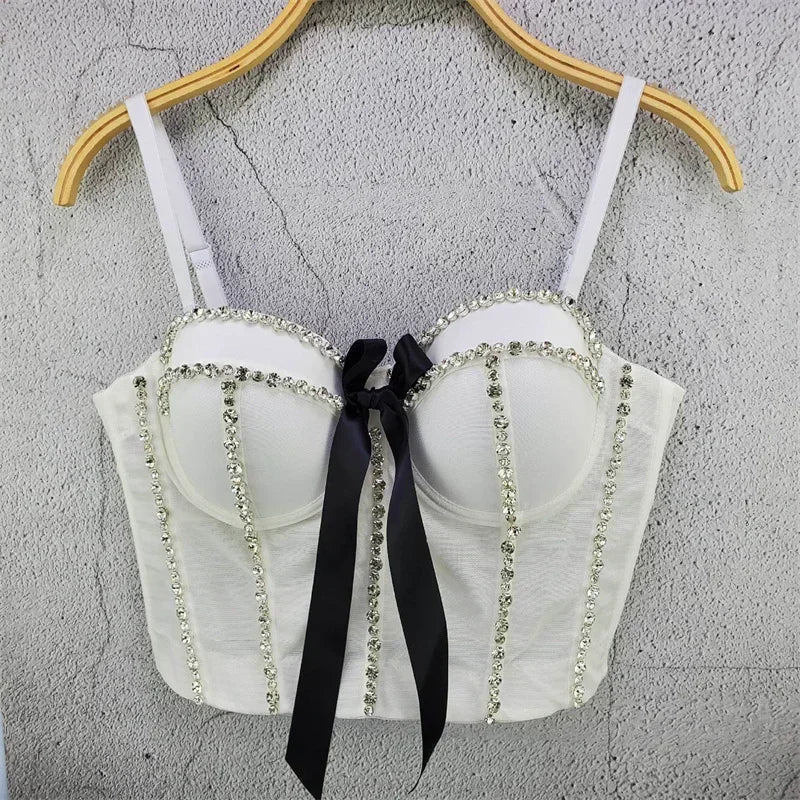 Visivane Sexy Club Cropped Shirt Woman Clothes Camis Shaper Tank Top Women Corset Blusas Roupas Femininas Bra Ladies Tops y2k