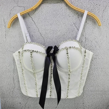 Visivane Sexy Club Cropped Shirt Woman Clothes Camis Shaper Tank Top Women Corset Blusas Roupas Femininas Bra Ladies Tops y2k