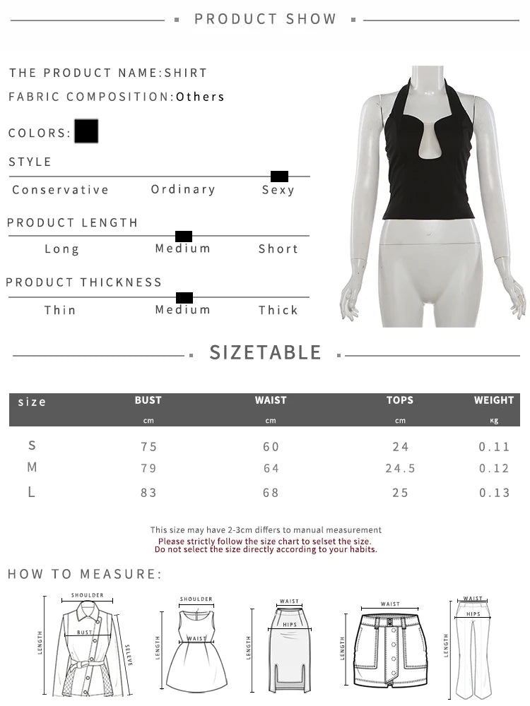 Weird Puss Sexy Halter Tank Top Women Classic Trend Backless Sleeveless Low Neck Stretch Wild Coquette Midnight Party Clubwear