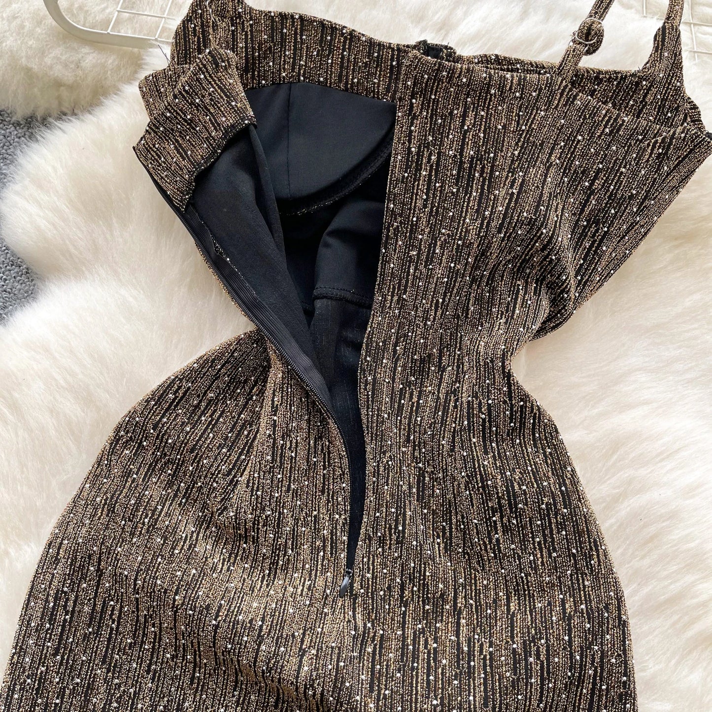 Sexy sleeveless glitter Backless Off Shoulder Fashion Birthday Party Evening Vestido Women Goth Slim Summer Hip Wrap Dress