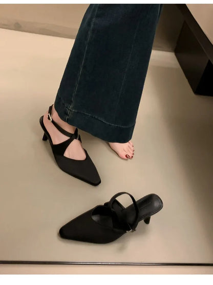 Designer Luxury Summer High Heel Women Sandals Fashion Cross Ankle Strap Singbacks Pumps Elegant Party Dancing Female Sandalias