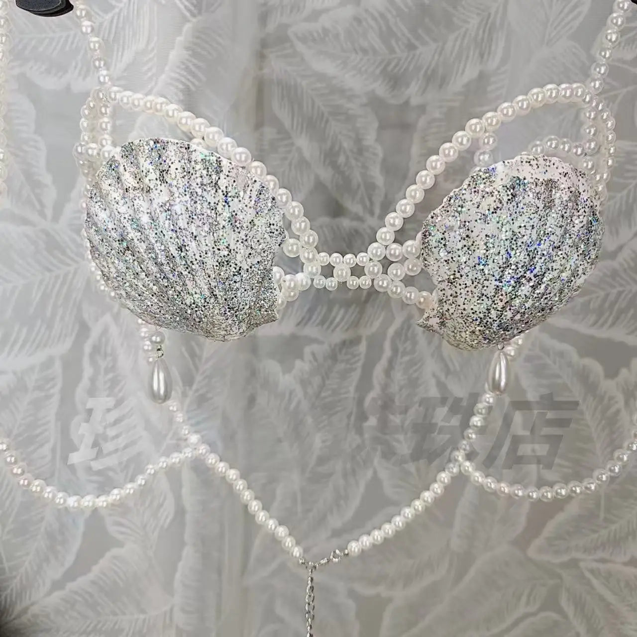 New Handmade Mermaid Bra Size Adjustable Glitter Natural Shell Bra Ocean Theme Party Pearls Sexy Corset
