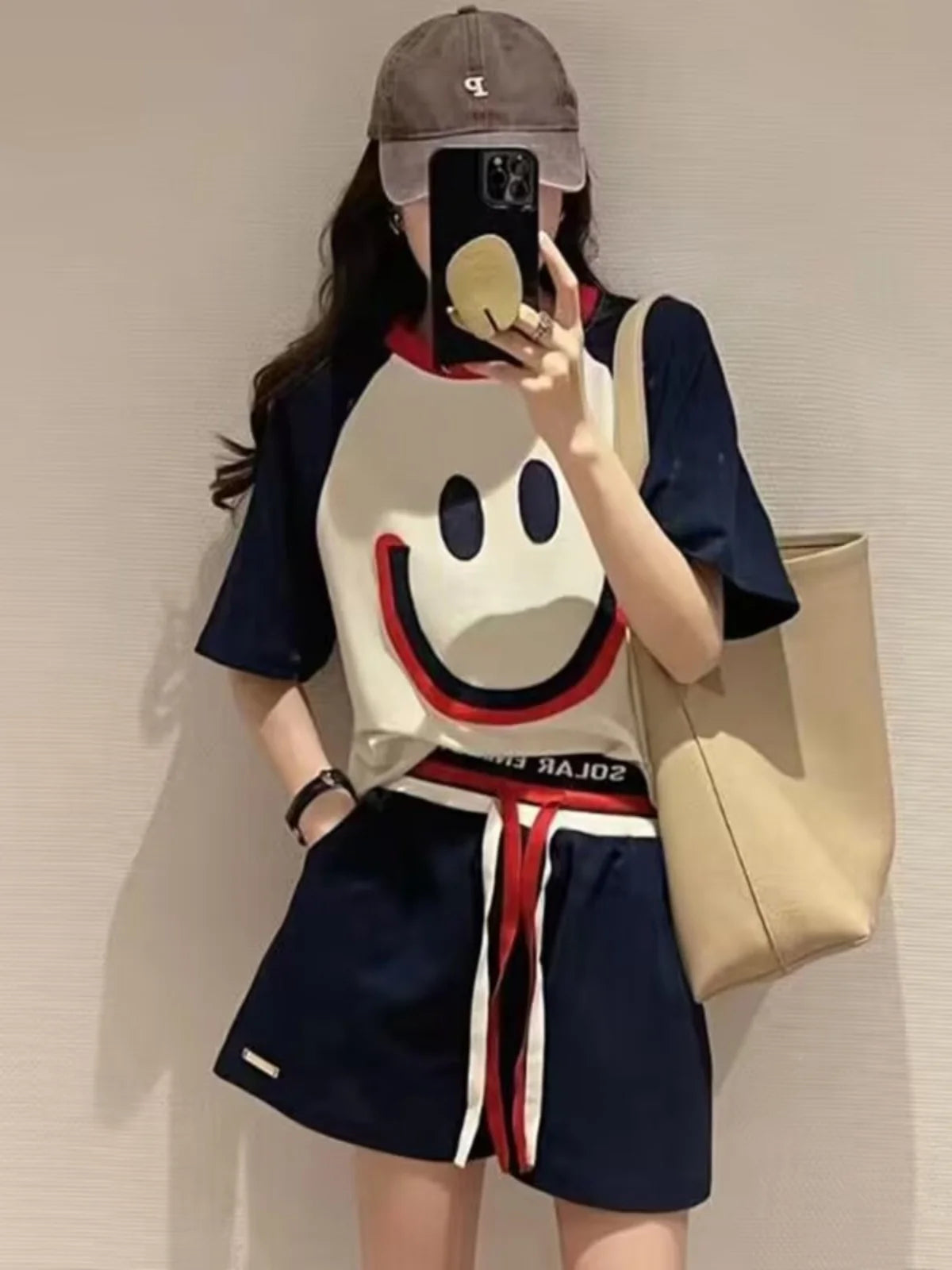 Summer 2023 plus Size Women's Fashionable Soft Style Meat Covering Two-Piece Set Street Style Cute Casual Sportswear Ensemble