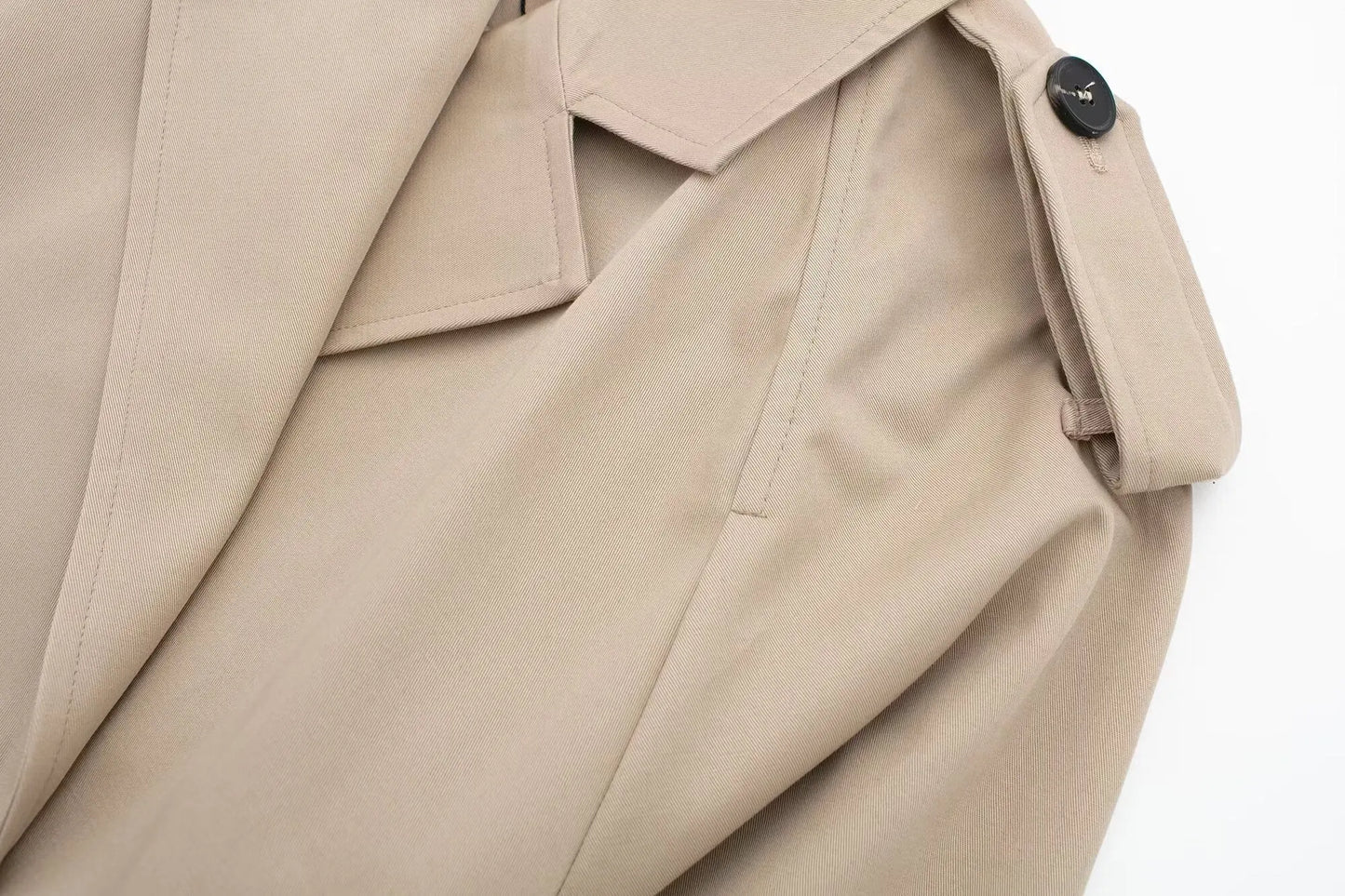 HH 2025 Women Belt Cropped Trench Spring Jacket Vintage Streetwear Double Breasted Long Sleeve Top Female Coat Outfits