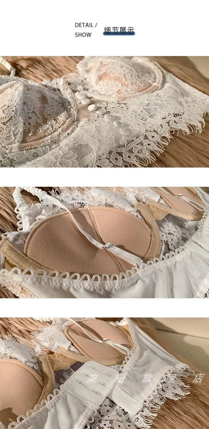 Lace Women Bra Breast Cover Summer Thin Full Cup Underwear Adjustable Push Up Bra Underwire Sexy Bra Lingerie