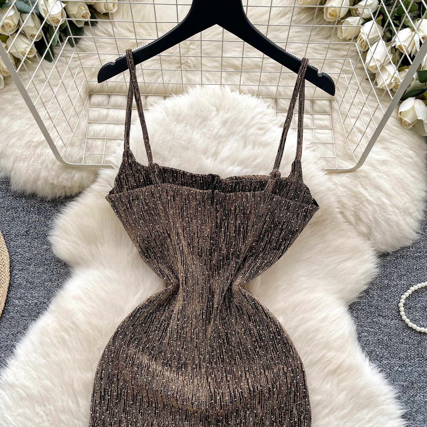Sexy sleeveless glitter Backless Off Shoulder Fashion Birthday Party Evening Vestido Women Goth Slim Summer Hip Wrap Dress