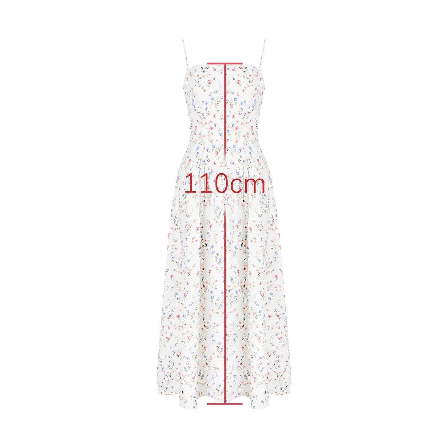 Oligai Floral Print Midi Sundress Elegant Spaghetti Strap Flowy Dress Aussie Summer Women Boho Chic Beach Dress